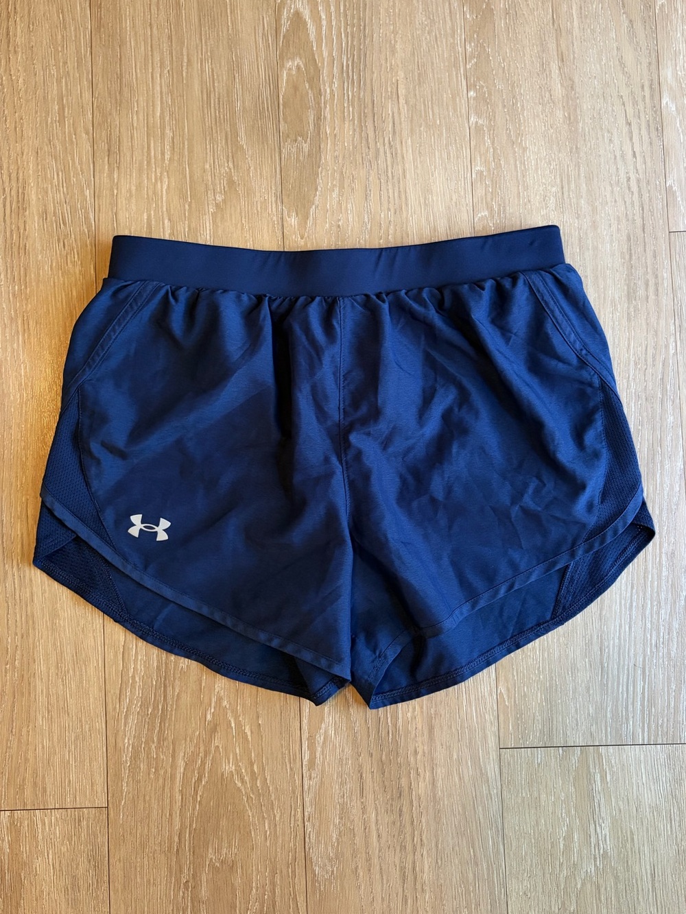 Under Armour Navy Athletic Running Shorts w/ Built-In Underwear